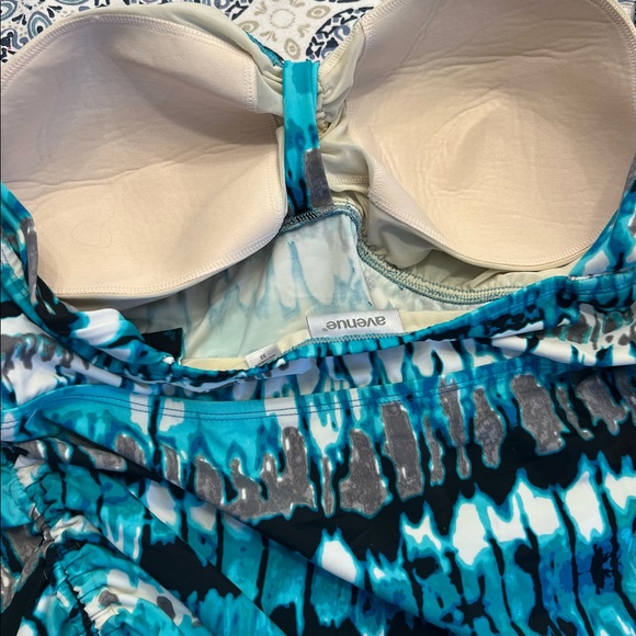 Avenue - bathing tankini - size 22 ; turquoise blue shades - Picture 5 of 8
